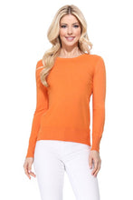 Load image into Gallery viewer, Crew Neck Long Sleeve Light Basic Casual Knit Top
