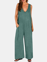 Load image into Gallery viewer, Full Size V-Neck Wide Strap Jumpsuit
