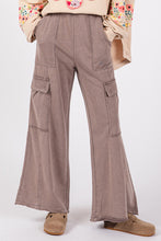 Load image into Gallery viewer, SAGE + FIG Knit Terry Mineral Wash Wide Leg Pants
