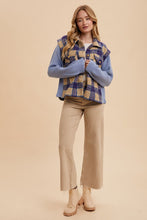 Load image into Gallery viewer, Annie Wear Faux Fur Plaid Button Up Jacket
