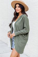 Load image into Gallery viewer, Laurel Green Waffle Knit Open Front Cardigan
