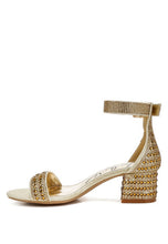 Load image into Gallery viewer, Twerky Rhinestones Embellished Block Sandals
