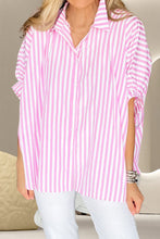 Load image into Gallery viewer, Striped Collared Neck Half Sleeve Shirt
