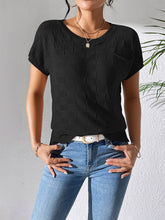 Load image into Gallery viewer, Round Neck Short Sleeve Knit Top
