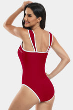 Load image into Gallery viewer, Contrast Trim Wide Strap One-Piece Swimwear
