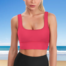 Load image into Gallery viewer, Ti Amo I love you - Exclusive Brand  - Radical Red - Short Comfortable Yoga Bra -  Vest Top - Sizes S-2XL
