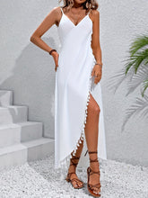 Load image into Gallery viewer, Backless Tassel Surplice Spaghetti Strap Cover Up Dress
