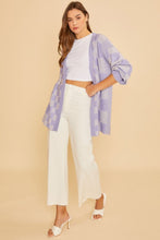Load image into Gallery viewer, Annie Wear Checkered Open Front Drop Shoulder Cardigan
