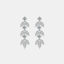 Load image into Gallery viewer, 925 Sterling Silver Moissanite Leaf Earrings
