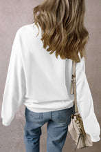 Load image into Gallery viewer, White Rhinestone Butterfly Graphic Crewneck Oversized Sweatshirt
