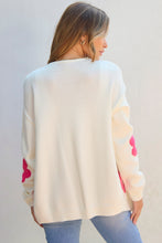 Load image into Gallery viewer, Rose Red Flower Pattern Open Front Cardigan
