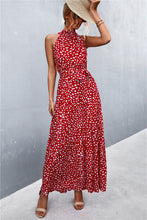 Load image into Gallery viewer, 9 Colors - Printed Sleeveless Tie Waist Maxi Dress - Sizes S-L Ti Amo I love you
