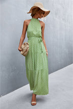 Load image into Gallery viewer, 9 Colors - Printed Sleeveless Tie Waist Maxi Dress - Sizes S-L Ti Amo I love you
