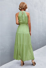 Load image into Gallery viewer, 9 Colors - Printed Sleeveless Tie Waist Maxi Dress - Sizes S-L Ti Amo I love you
