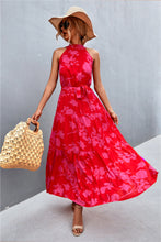 Load image into Gallery viewer, 9 Colors - Printed Sleeveless Tie Waist Maxi Dress - Sizes S-L Ti Amo I love you
