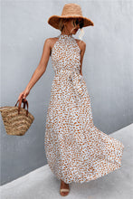 Load image into Gallery viewer, 9 Colors - Printed Sleeveless Tie Waist Maxi Dress - Sizes S-L Ti Amo I love you
