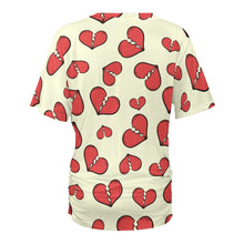 Load image into Gallery viewer, 9 Patterns - Ti Amo I love you - Exclusive Brand - Womens / Womens Plus Size - V-neck Pleated T-shirt Ti Amo I love you
