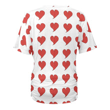 Load image into Gallery viewer, 9 Patterns - Ti Amo I love you - Exclusive Brand - Womens / Womens Plus Size - V-neck Pleated T-shirt Ti Amo I love you
