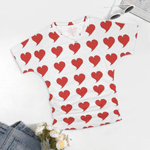 Load image into Gallery viewer, 9 Patterns - Ti Amo I love you - Exclusive Brand - Womens / Womens Plus Size - V-neck Pleated T-shirt Ti Amo I love you
