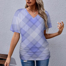 Load image into Gallery viewer, 9 Patterns - Ti Amo I love you - Exclusive Brand - Womens / Womens Plus Size - V-neck pleated T-shirt - Sizes S-5XL Ti Amo I love you
