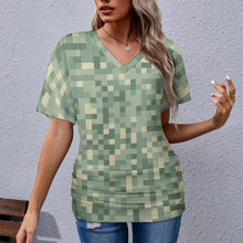 Load image into Gallery viewer, 9 Styles - Ti Amo I love you - Exclusive Brand - Womens / Womens Plus Size - V-neck Pleated T-shirt Ti Amo I love you
