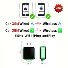 Load image into Gallery viewer, CarAIBOX 2in1 Wireless CarPlay Dongle Wireless Android Auto Box For Car Radio with Wired CarPlay
