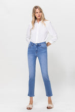 Load image into Gallery viewer, High Rise Stretch Crop Slim Straight Jeans
