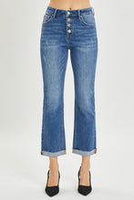 Load image into Gallery viewer, RISEN Full Size Button Fly Cropped Bootcut Jeans
