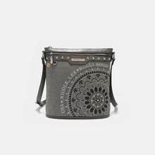 Load image into Gallery viewer, Nicole Lee USA Metallic Stitching Embroidery Inlaid Rhinestone Crossbody Bag
