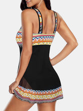 Load image into Gallery viewer, Geometric Wide Strap One-Piece Swimwear
