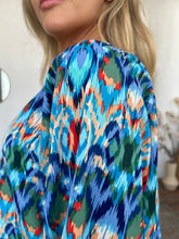 Load image into Gallery viewer, Double Take Full Size Printed Balloon Sleeve Blouse
