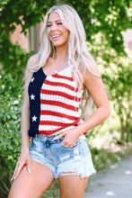 Load image into Gallery viewer, US Flag Theme V-Neck Knit Cami
