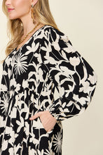 Load image into Gallery viewer, Double Take Full Size Printed Ruffle Hem Dress with Pocket
