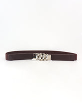 Load image into Gallery viewer, Zinc Alloy Buckle Elastic PU Belt
