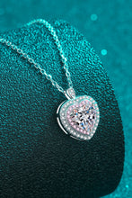 Load image into Gallery viewer, 925 Sterling Silver 1 Carat Moissanite Heart Pendant Necklace Ti Amo I love you
