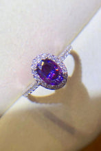 Load image into Gallery viewer, 925 Sterling Silver 1 Carat Purple Moissanite Ring - Sizes 5-9 Ti Amo I love you
