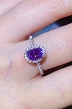 Load image into Gallery viewer, 925 Sterling Silver 1 Carat Purple Moissanite Ring - Sizes 5-9 Ti Amo I love you
