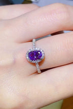 Load image into Gallery viewer, 925 Sterling Silver 1 Carat Purple Moissanite Ring - Sizes 5-9 Ti Amo I love you
