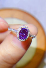 Load image into Gallery viewer, 925 Sterling Silver 1 Carat Purple Moissanite Ring - Sizes 5-9 Ti Amo I love you
