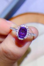 Load image into Gallery viewer, 925 Sterling Silver 1 Carat Purple Moissanite Ring - Sizes 5-9 Ti Amo I love you
