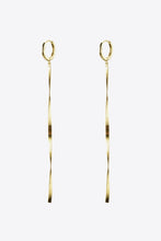 Load image into Gallery viewer, 925 Sterling Silver Long Snake Chain Earrings Ti Amo I love you
