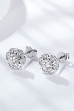 Load image into Gallery viewer, 925 Sterling Silver Moissanite Stud Earrings Ti Amo I love you
