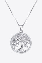 Load image into Gallery viewer, 925 Sterling Silver Moissanite Tree Pendant Necklace Ti Amo I love you
