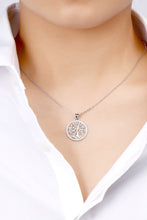 Load image into Gallery viewer, 925 Sterling Silver Moissanite Tree Pendant Necklace Ti Amo I love you
