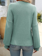 Load image into Gallery viewer, Ribbed Round Neck Long Sleeve T-Shirt
