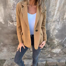 Load image into Gallery viewer, Womens Button Lapel Short Blazer Jacket Outwear
