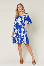 Load image into Gallery viewer, Double Take Full Size Floral Ruffle Hem Smocked Dress
