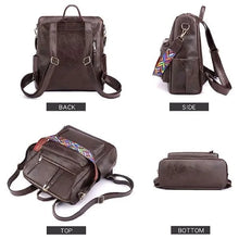 Load image into Gallery viewer, Womens Backpack Purse Fashion School Multipurpose Designer Satchel PU Leather Handbag Shoulder Bag

