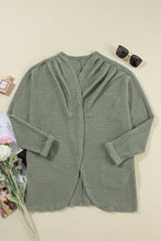 Load image into Gallery viewer, Laurel Green Waffle Knit Open Front Cardigan
