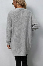 Load image into Gallery viewer, Open Front Waffle Sweater Cardigan
